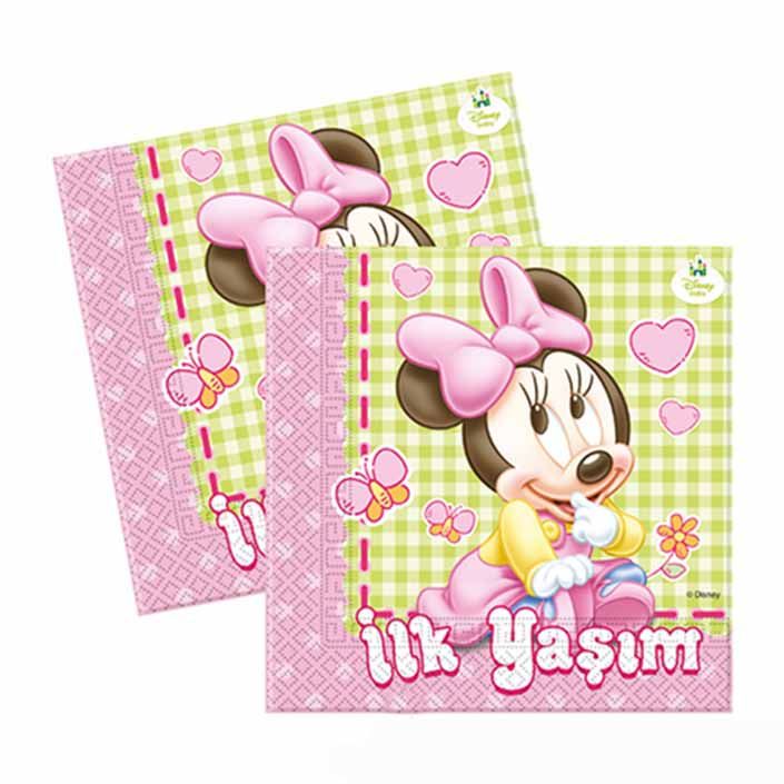 DISNEY%20BABY%20MINNIE%20KAĞIT%20PEÇETE%2033X33%20cm%20(16%20AD)