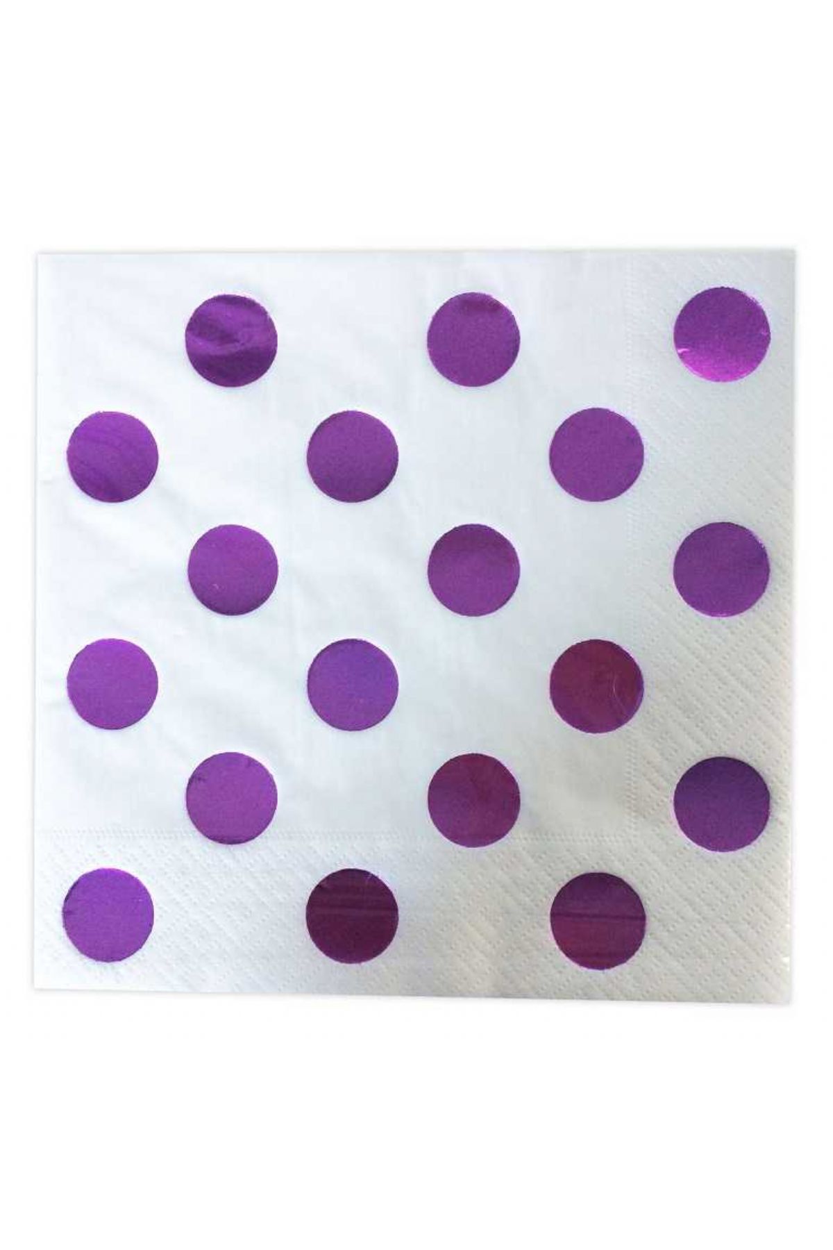 VIOLET%20PUANTİYE%20BASKILI%20BEYAZ%20PEÇETE%2033x33cm%20(16AD)