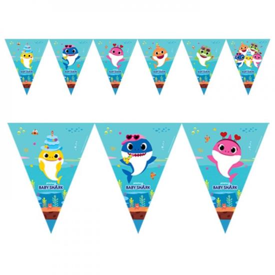 BABY SHARK PARTİ ZAMANI BAYRAK SET (3,20m)