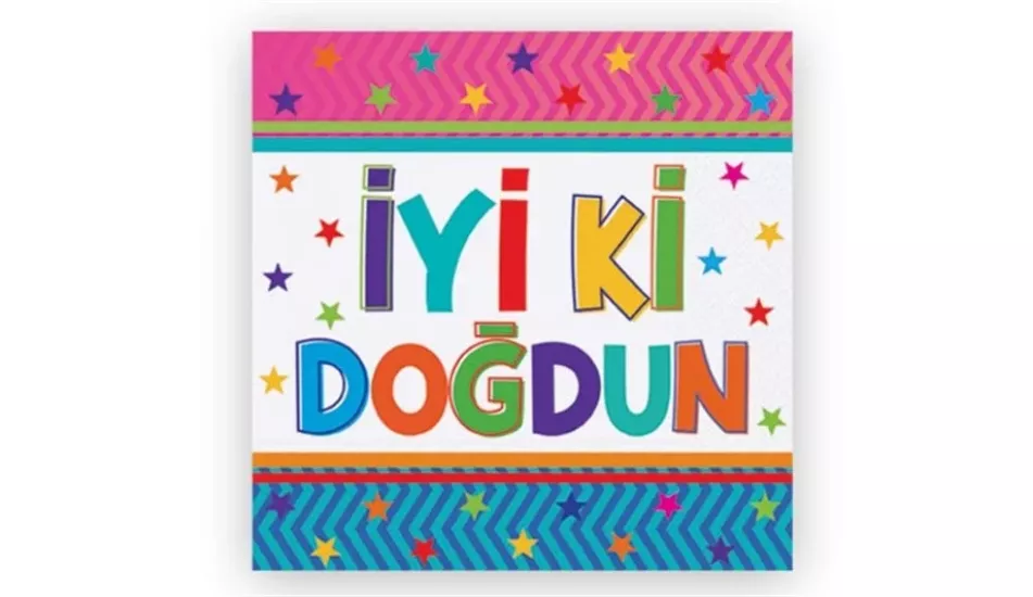 FUNSTAR İYİKİ DOĞDUN KAĞIT PEÇETE 33X33 cm (16 AD)