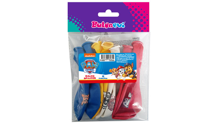 4+1 PAW PATROL REFRESH BASKILI 12 BALON 8Lİ