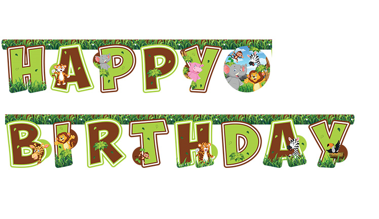 SAFARİ HAPPY BIRTHDAY BANNER (2,10m)