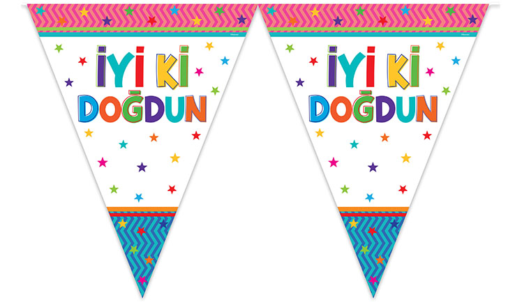 FUNSTAR İYİKİ DOĞDUN BAYRAK SET (2,90m)