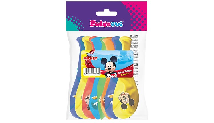 4+1 MICKEY PLAYFUL HOUSE BASKILI 12 BALON 8Lİ