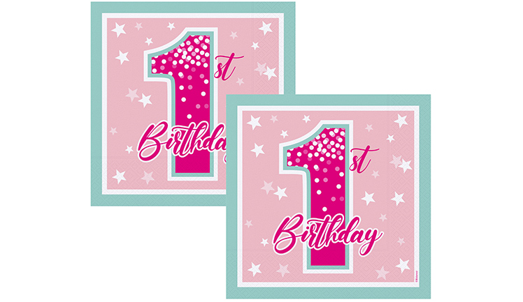 FIRST BIRTHDAY STARS GIRL PEÇETE