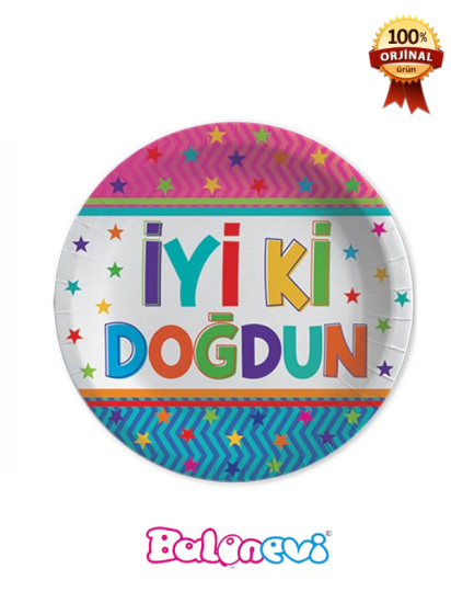 FUNSTAR İYİKİ DOĞDUN TABAK 23CM (8AD)